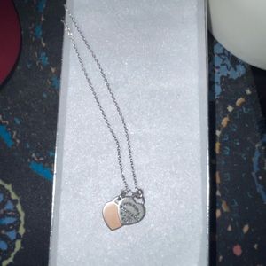 Double heart tiffany necklace.